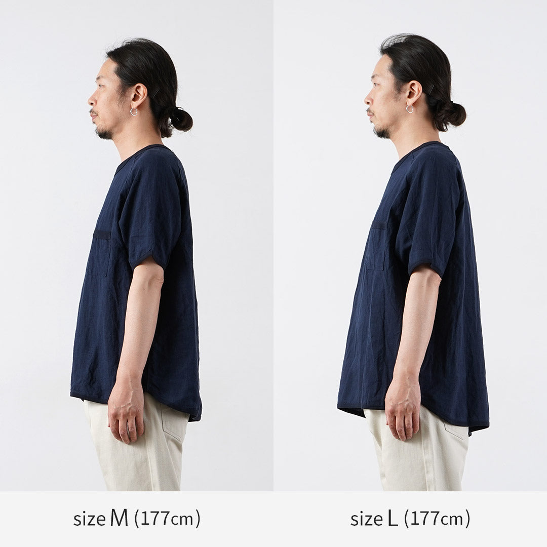 도쿄 일본 / 프랑스 리넨 티셔츠에서 재료