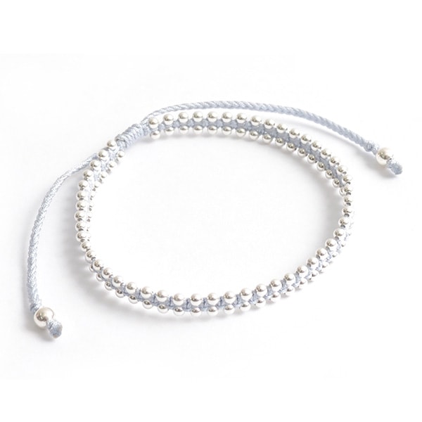 Chalisa T .. / Silver Ball Beads Duo Bracelet