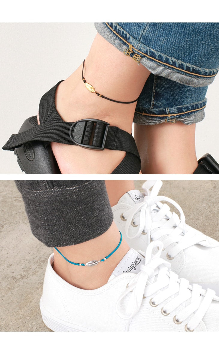 Chalisa t .. / mini plumero notting cord tobillera