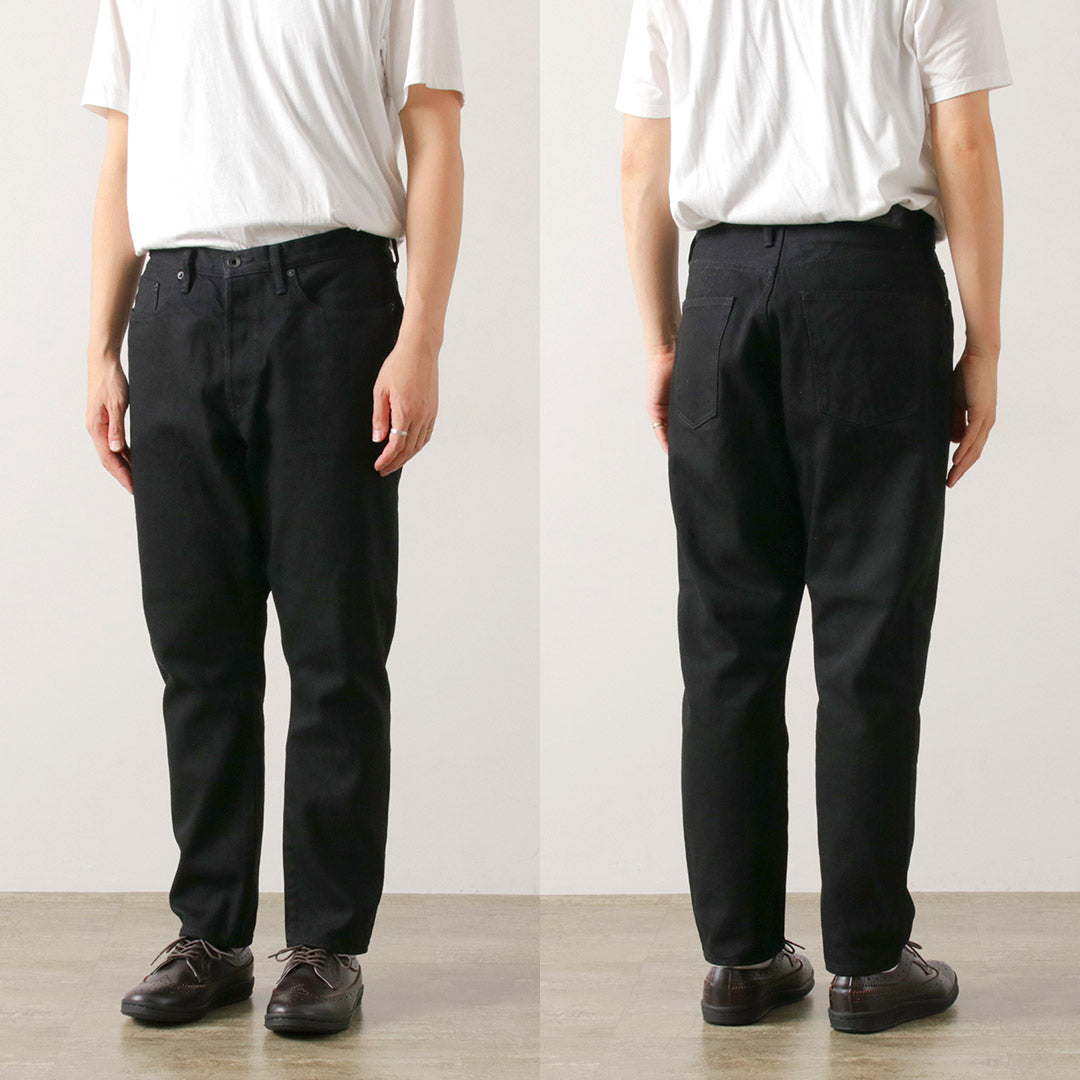 SANCA / Black Denim Tapered 5P Pants