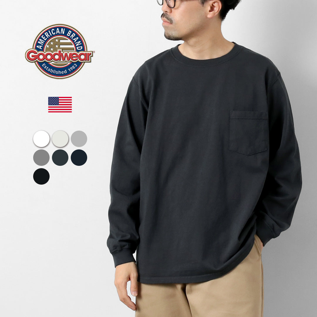 GOODWEAR / Crew Neck Long Sleeves Pocket T-Shirt