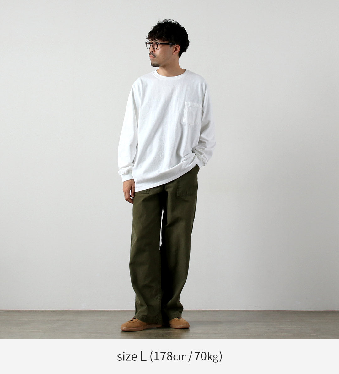 GOODWEAR / Crew Neck Long Sleeves Pocket T-Shirt