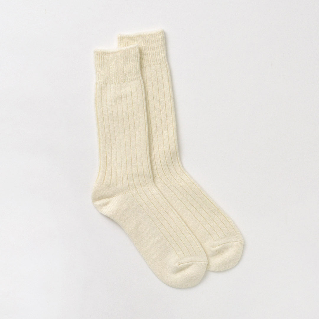 ROTOTO / Cotton Wool Ribbed Crew Socks