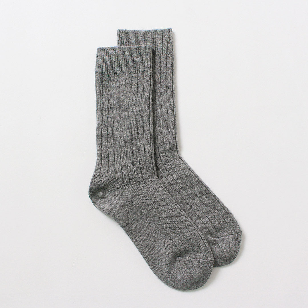 ROTOTO / Cotton Wool Ribbed Crew Socks