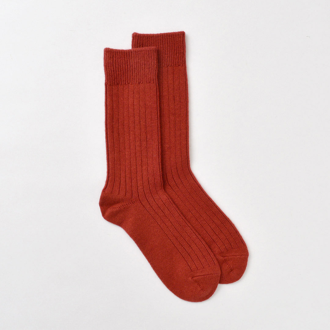 ROTOTO / Cotton Wool Ribbed Crew Socks