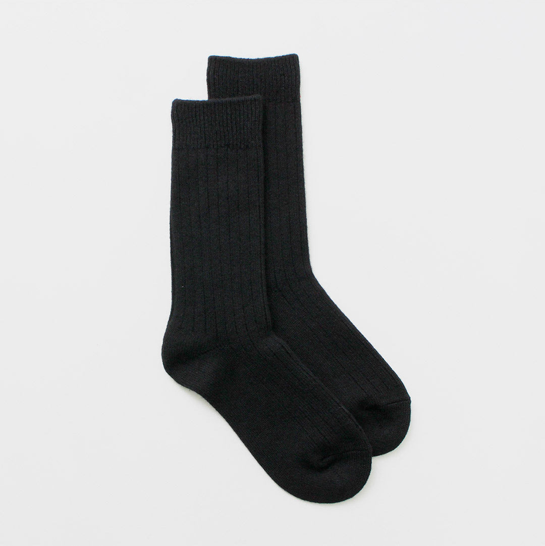 ROTOTO / Cotton Wool Ribbed Crew Socks