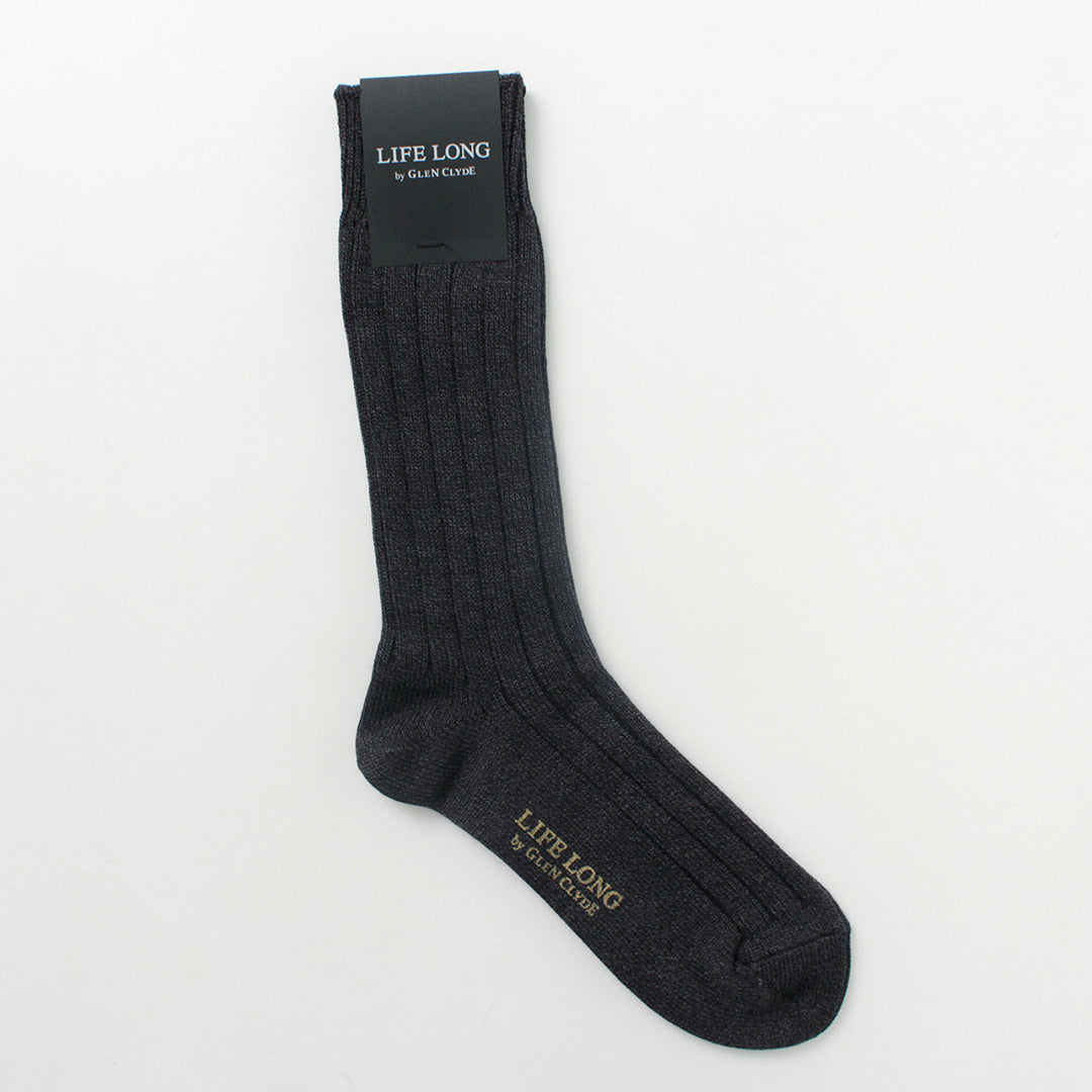 LIFE LONG BY GLEN CLYDE / TS-1 Cotton and Cordura Ribbed Socks