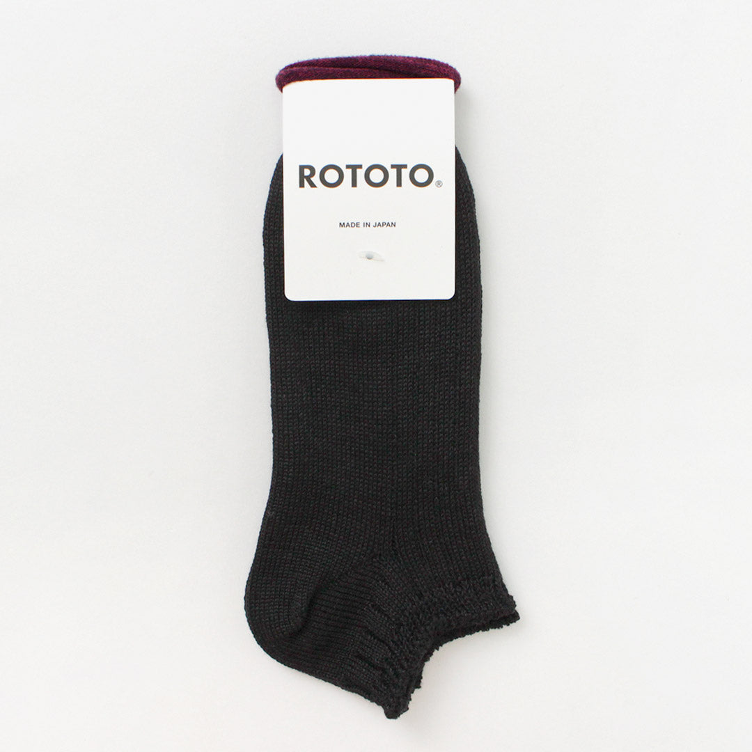 ROTOTO / Linen Cotton Rib Short Socks