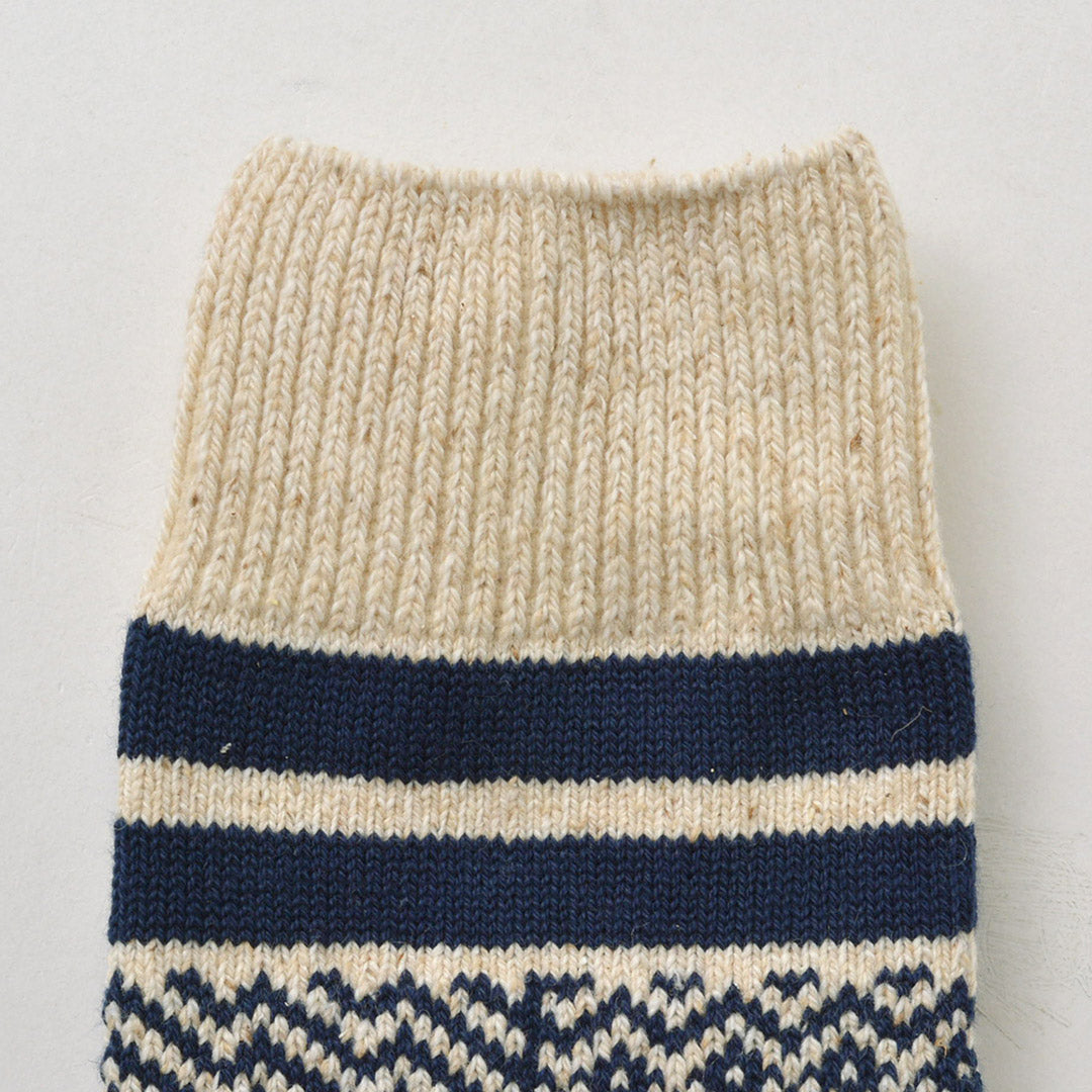 ROTOTO / Chaussettes Multi-Jacquard Crew