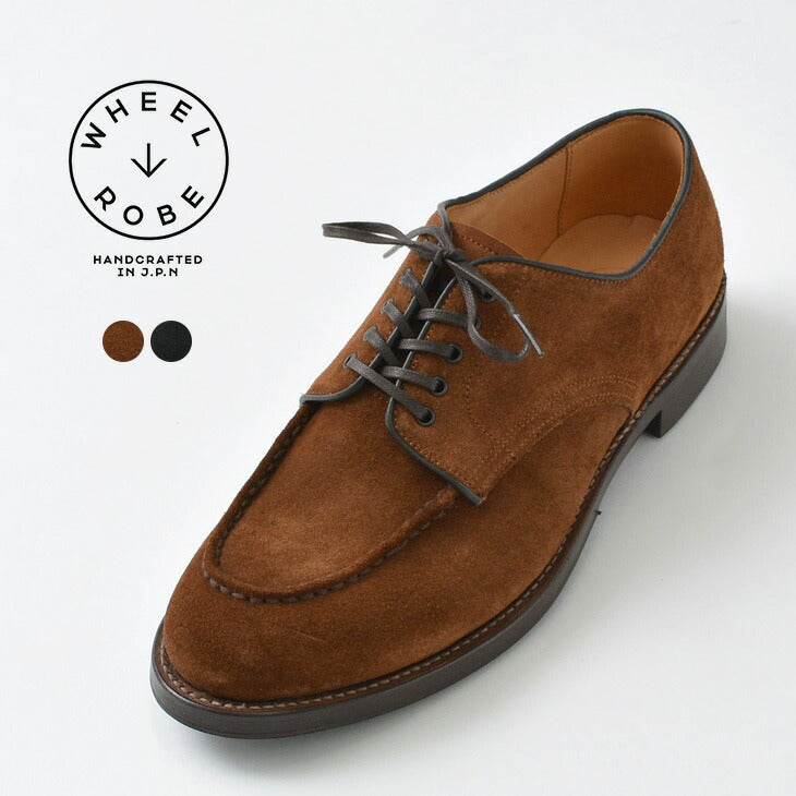 WHEELROBE / 15078S Chaussures en daim à coutures épaisses et bout moc