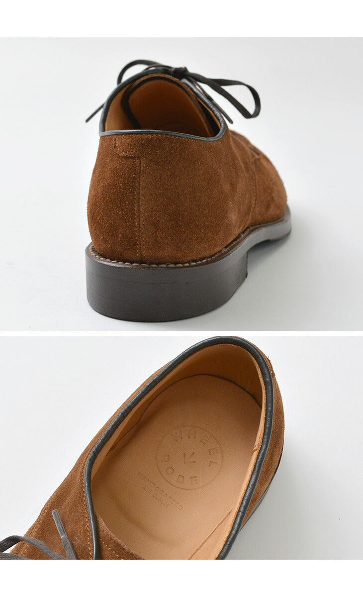 WHEELROBE / 15078S Chaussures en daim à coutures épaisses et bout moc