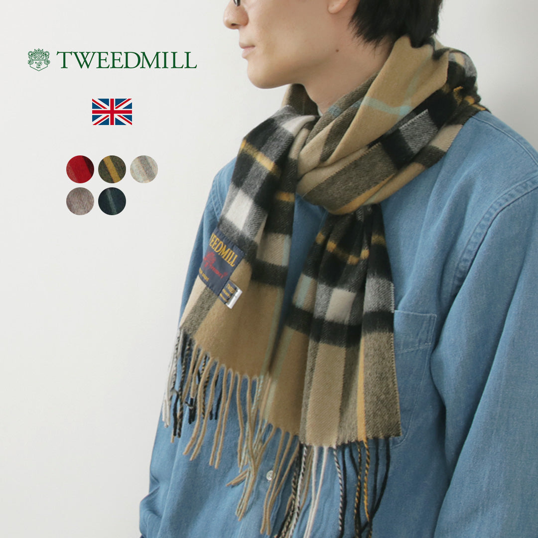 TWEED MILL / Lambs Wool Plaid Scarf