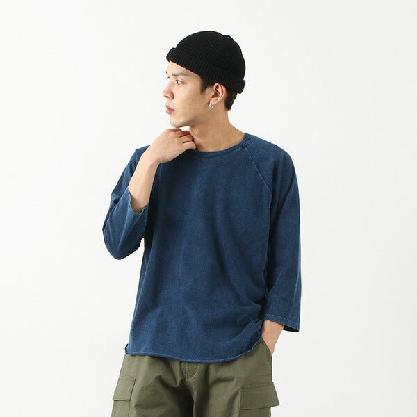 GOOD ON / Indigo Baseball Raglan T-Shirt