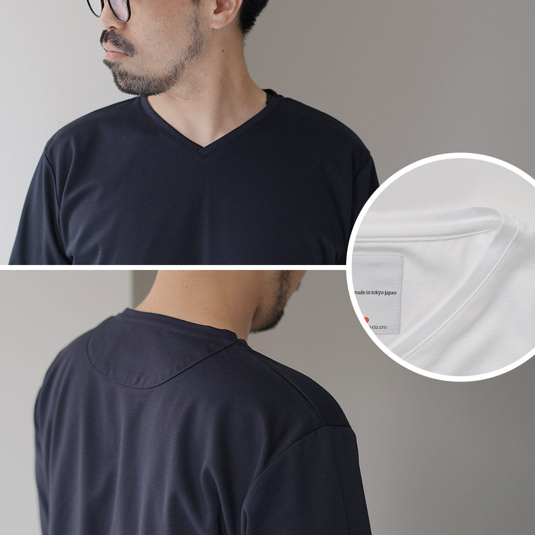 RE MADE IN TOKYO JAPÓN / Camiseta de vestir de manga larga con cuello en V hecha en Tokio