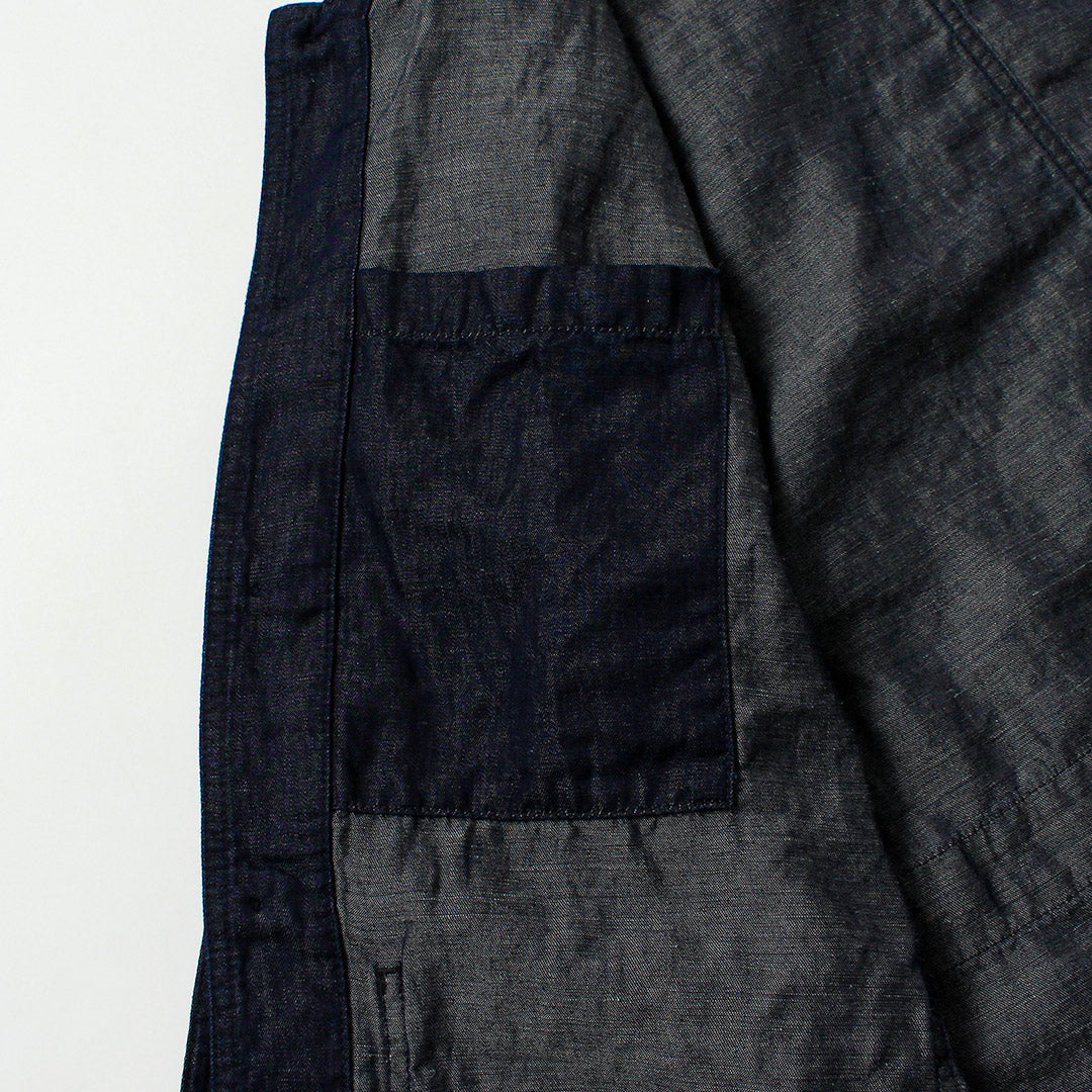 JAPAN BLUE JEANS / RJB7070 Chaqueta overol francesa de mezclilla de lino y algodón