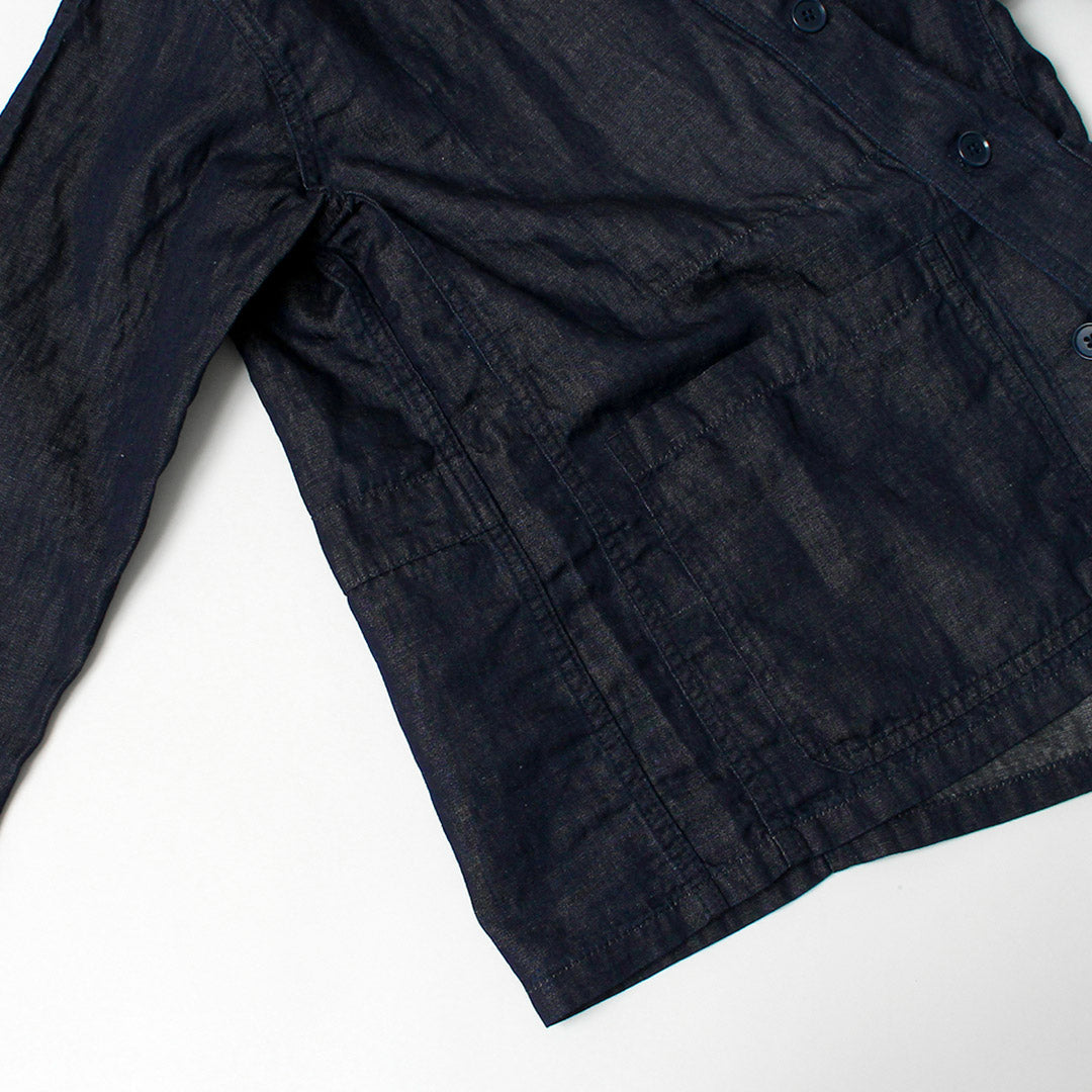 JAPAN BLUE JEANS / RJB7070 Chaqueta overol francesa de mezclilla de lino y algodón