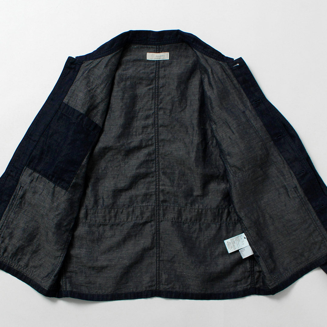 JAPAN BLUE JEANS / RJB7070 Chaqueta overol francesa de mezclilla de lino y algodón