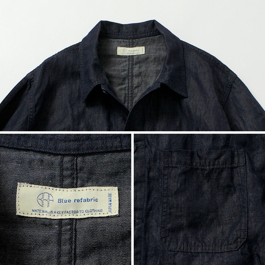 JAPAN BLUE JEANS / RJB7070 Chaqueta overol francesa de mezclilla de lino y algodón