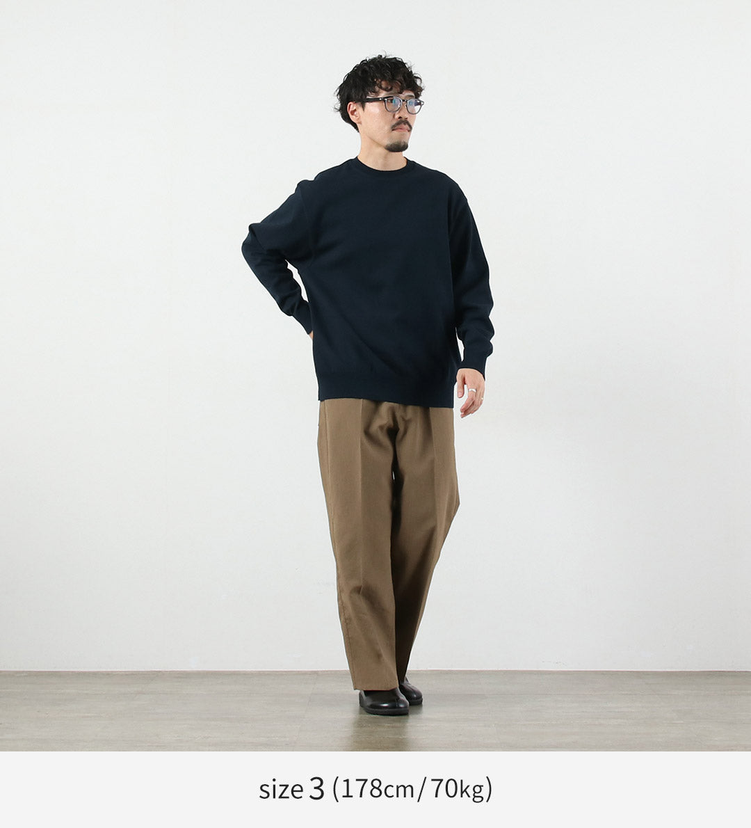 YONETOMI NEW BASIC / Wave Cotton Knit Pullover Model 2025