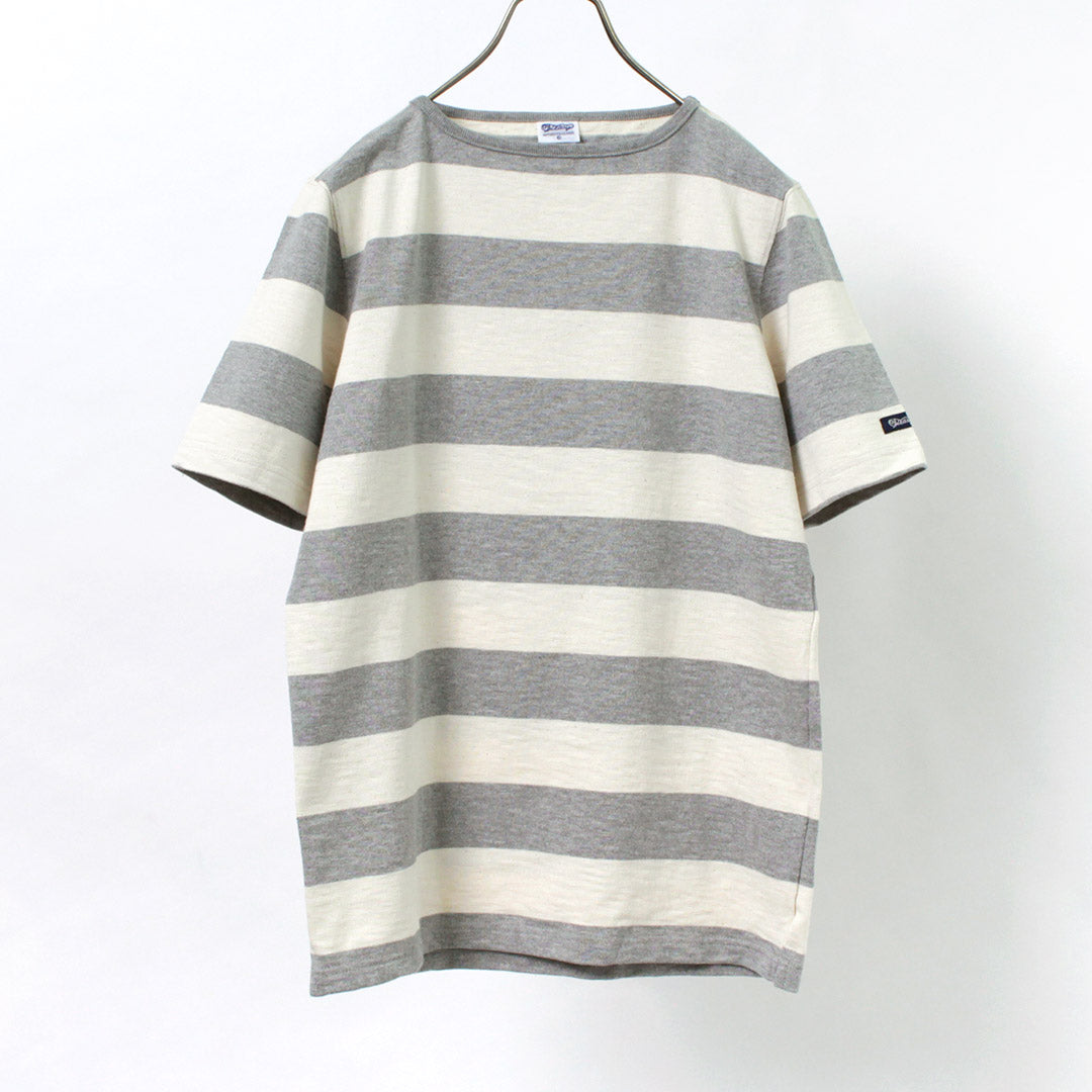 TIEASY / HDCS Boat neck Short Sleeve wide stripe basque shirt