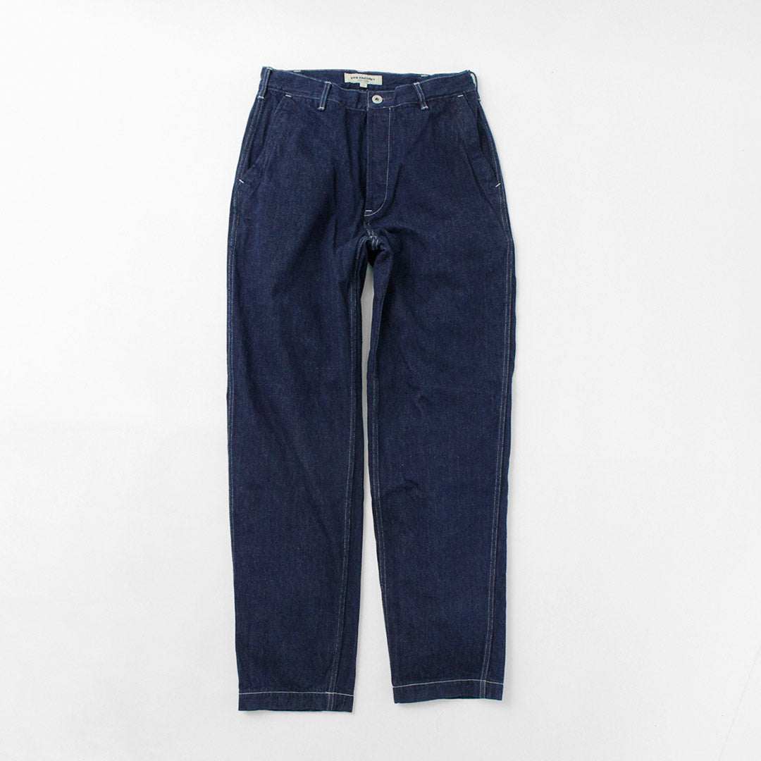 FOB FACTORY / F0511 Pantalon de pont en denim WW2 One-wash