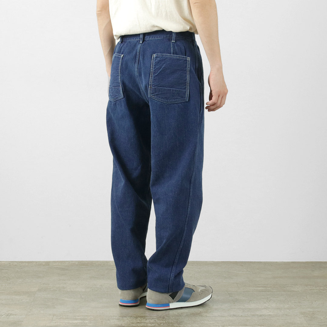 FOB FACTORY / F0511 WW2 Pantalón de cubierta vaquero Acabado usado