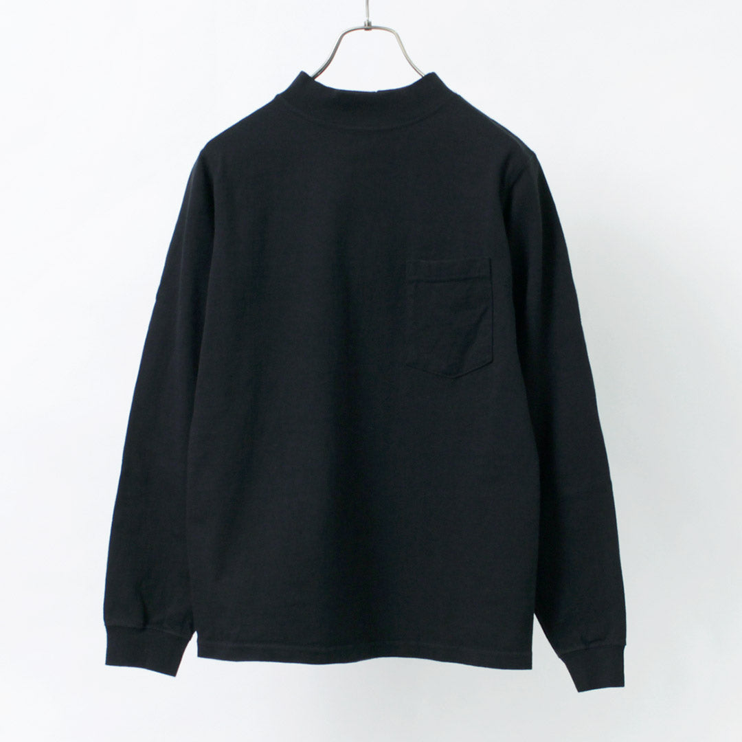 Armada de oruga / manga larga Camiseta de bolsillo para el cuello