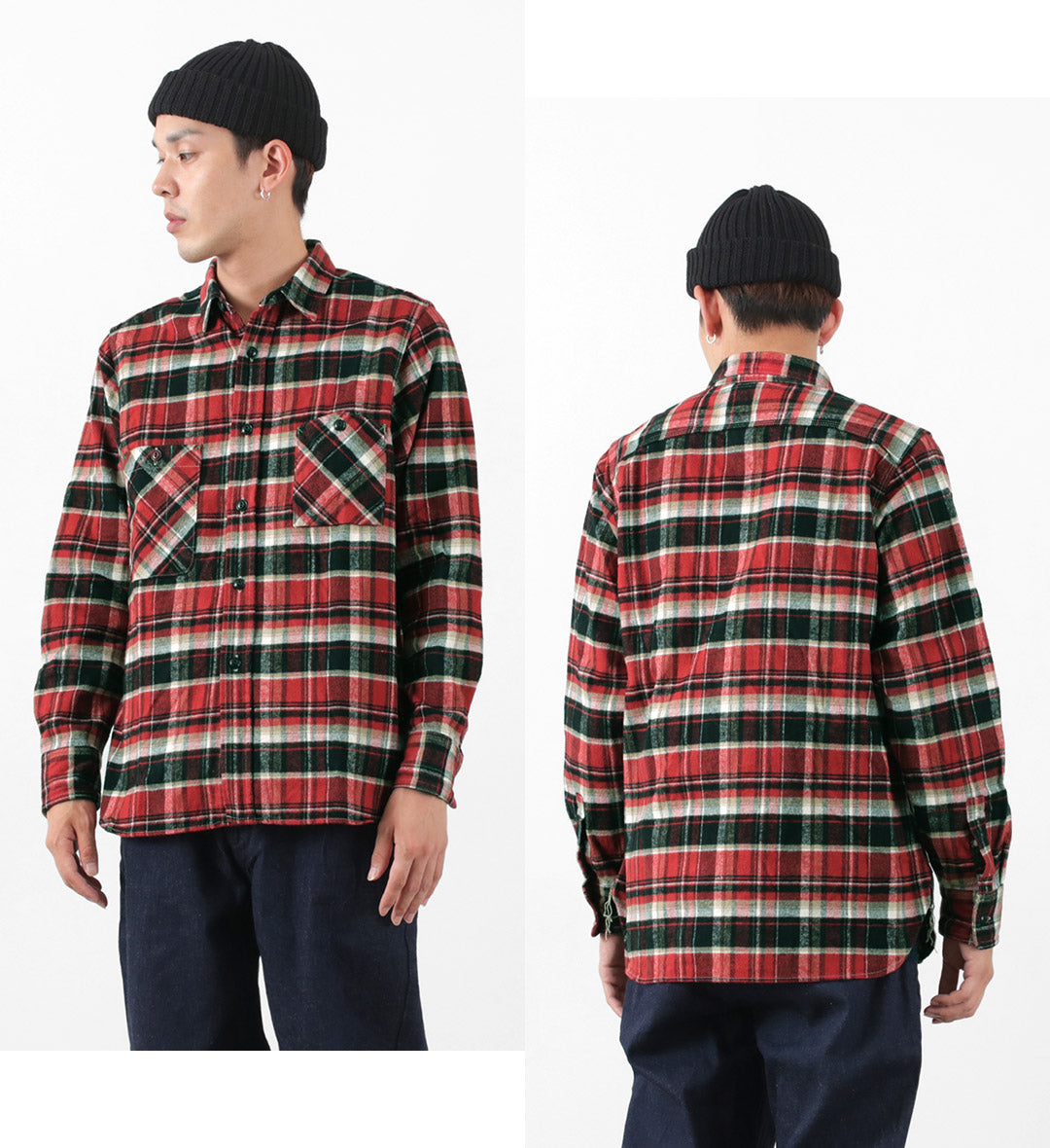 FOB FACTORY / F3481 Heavy Flannel Work Shirt