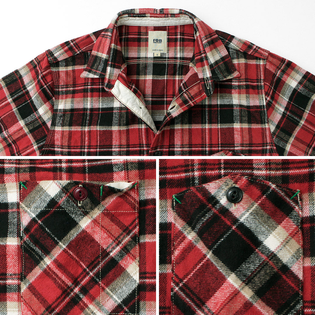 FOB FACTORY / F3481 Heavy Flannel Work Shirt