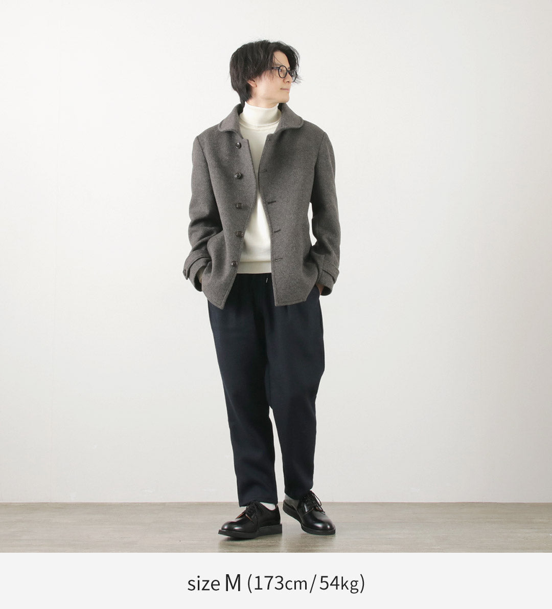 RE MADE IN TOKYO JAPAN / Pantalon Kersey Tuck en laine et cachemire