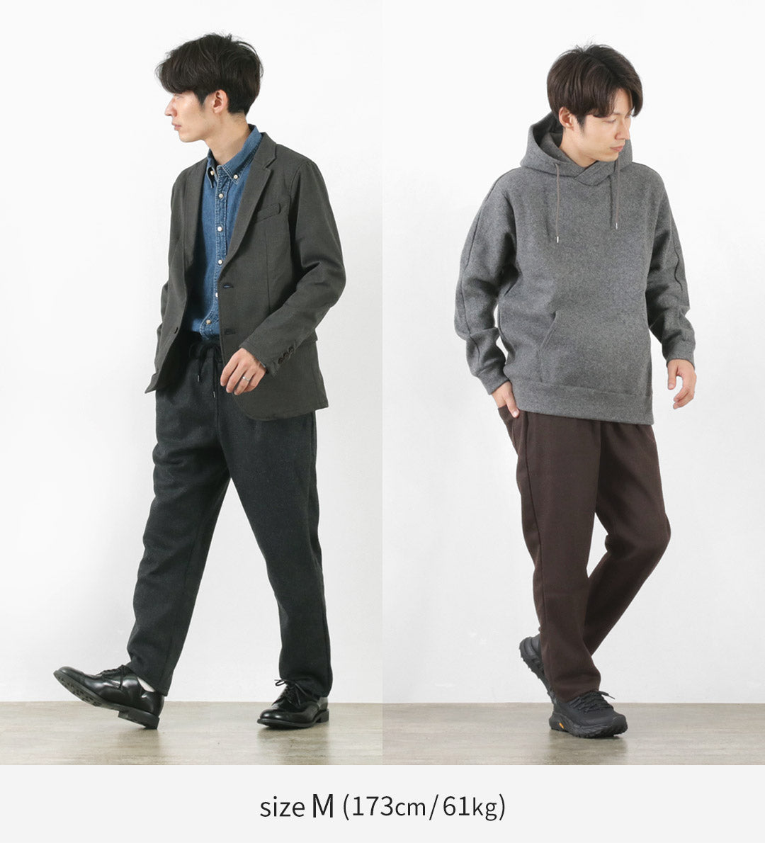 RE MADE IN TOKYO JAPAN / Pantalon Kersey Tuck en laine et cachemire