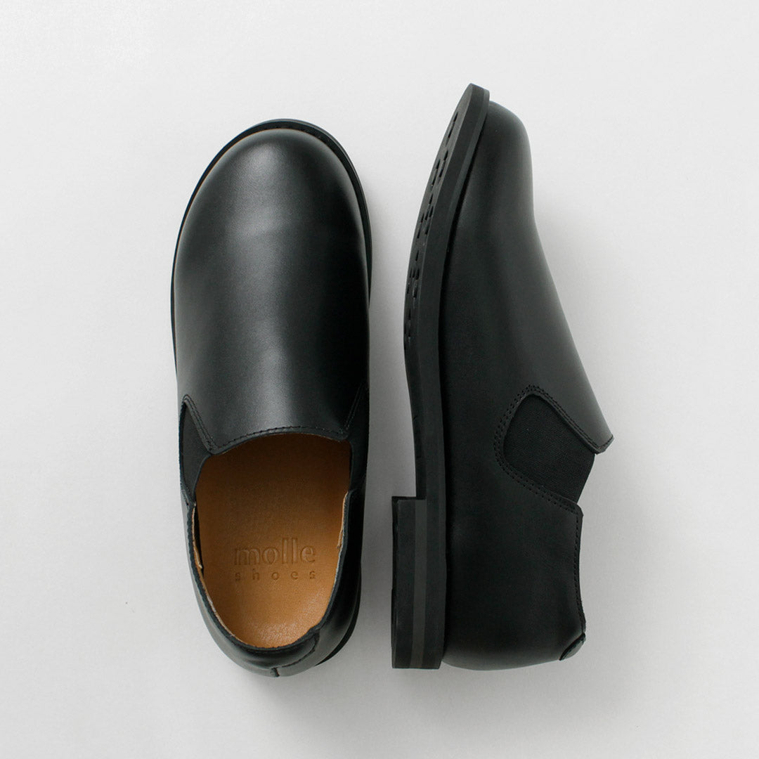 MOLLE SHOES / 쇼트 사이드 고어 레더 슈즈