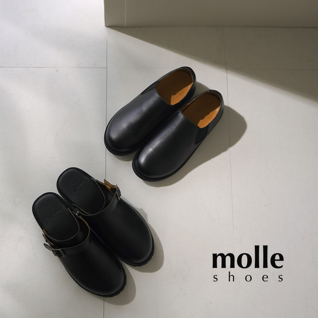 MOLLE SHOES / 쇼트 사이드 고어 레더 슈즈