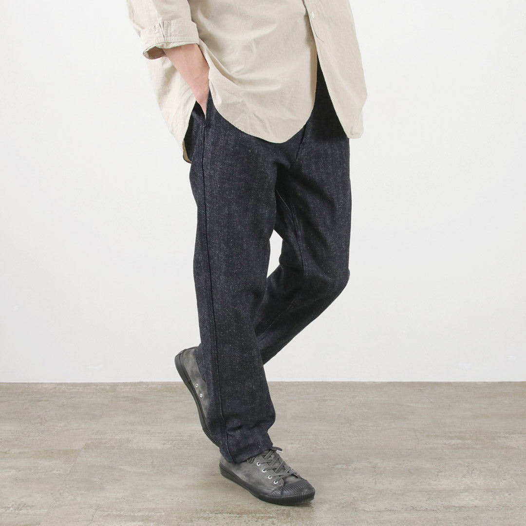 FOB FACTORY / Pantalon à chevrons en chanvre et coton F0516