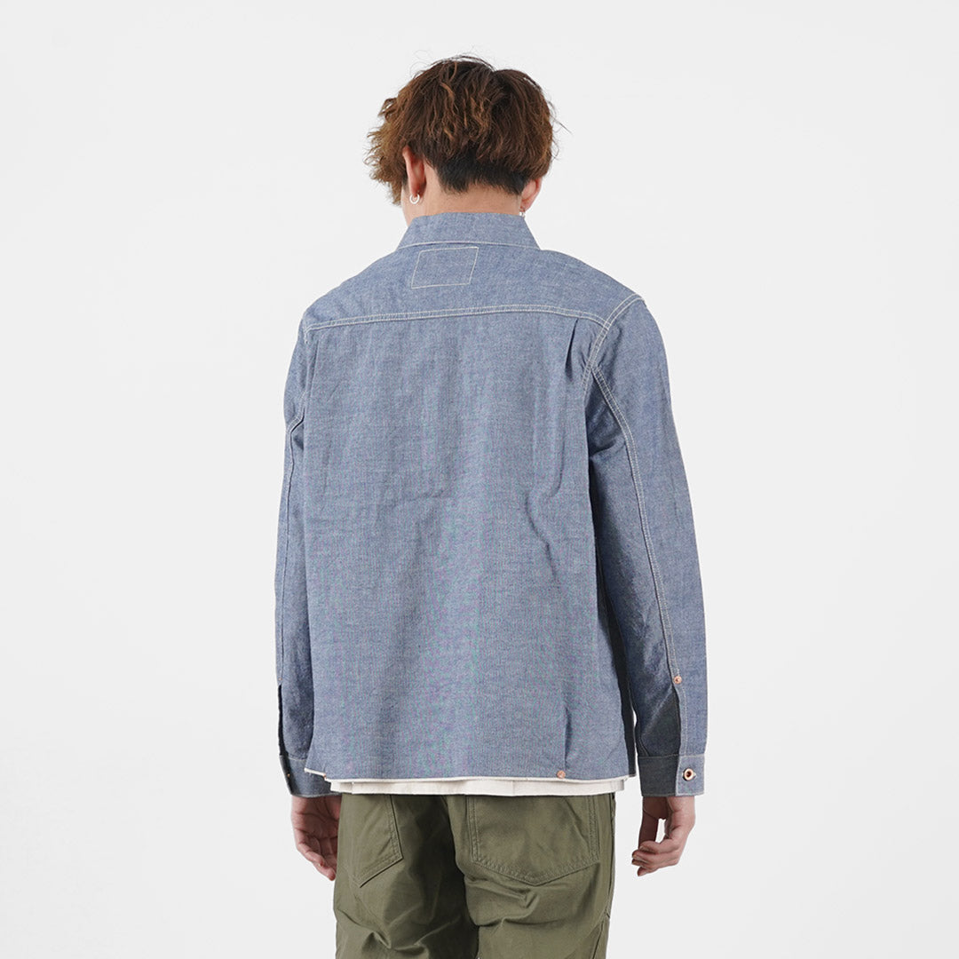 FOB FACTORY / F3487 Chambray Pullover Shirt