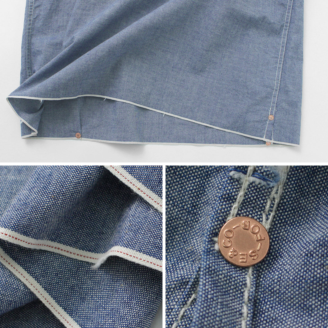 FOB FACTORY / F3487 Chambray Pullover Shirt
