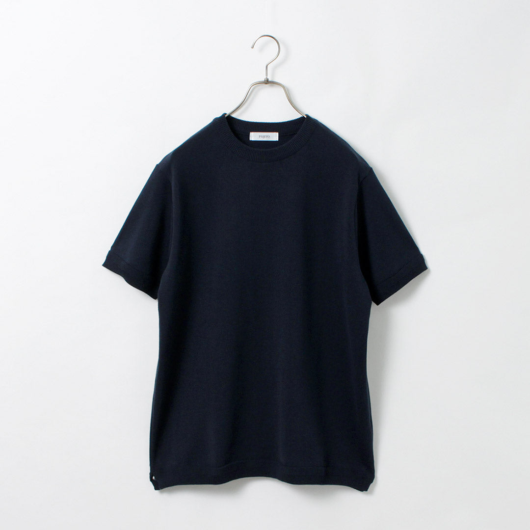 FUJITO / Crew Neck Knit T-Shirt