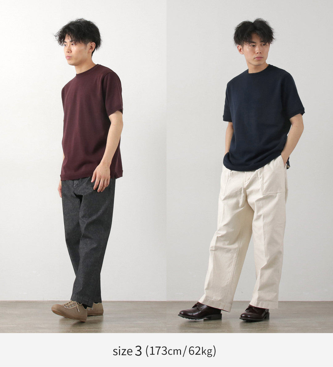 FUJITO / Crew Neck Knit T-Shirt