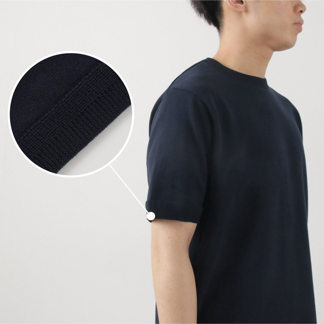 FUJITO / Crew Neck Knit T-Shirt