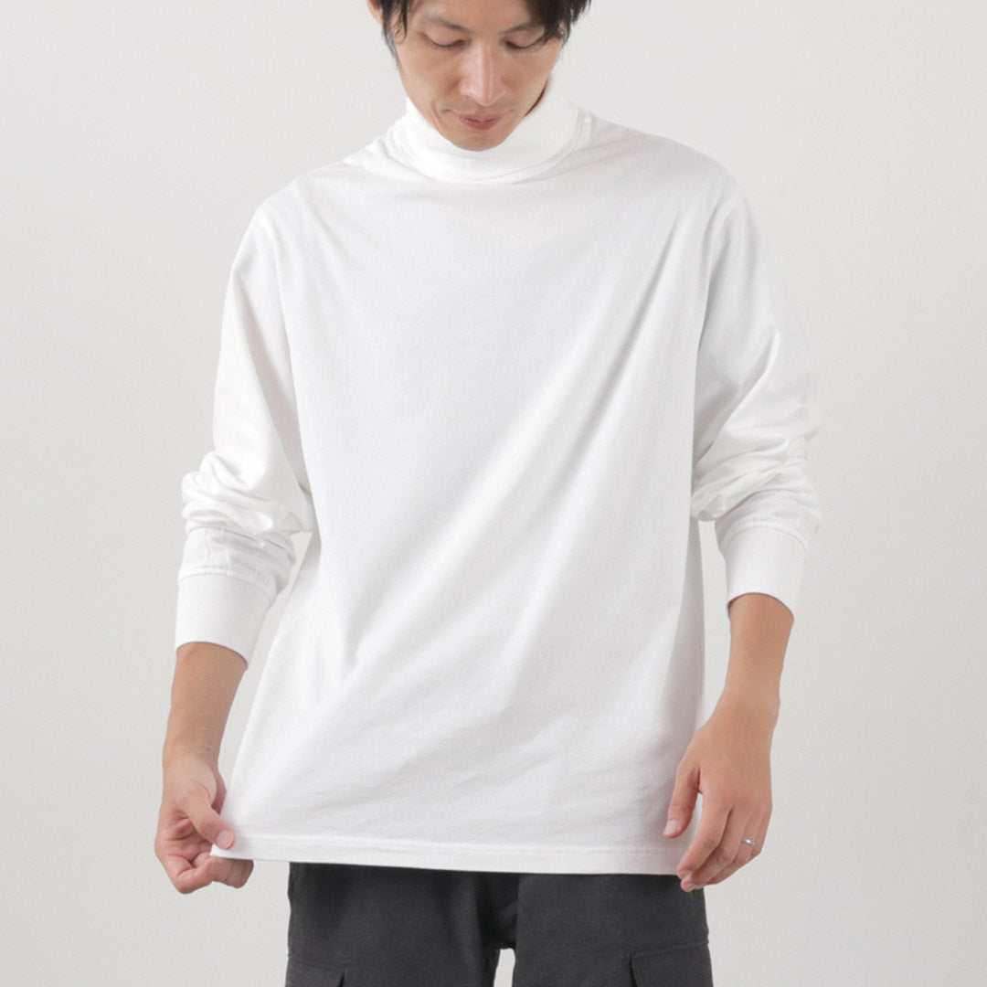 YONETOMI NEW BASIC / New Basic Garment Dye Turtleneck T-Shirt