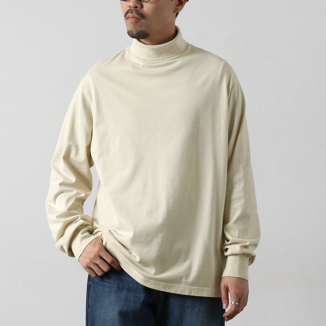 YONETOMI NEW BASIC / New Basic Garment Dye Turtleneck T-Shirt