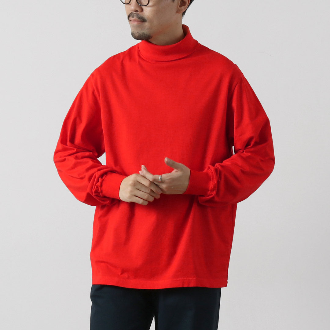 YONETOMI NEW BASIC / New Basic Garment Dye Turtleneck T-Shirt