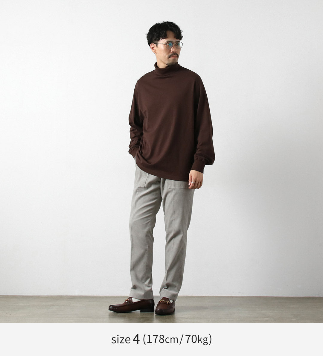 YONETOMI NEW BASIC / 新基本成衣染色高領 T 卹