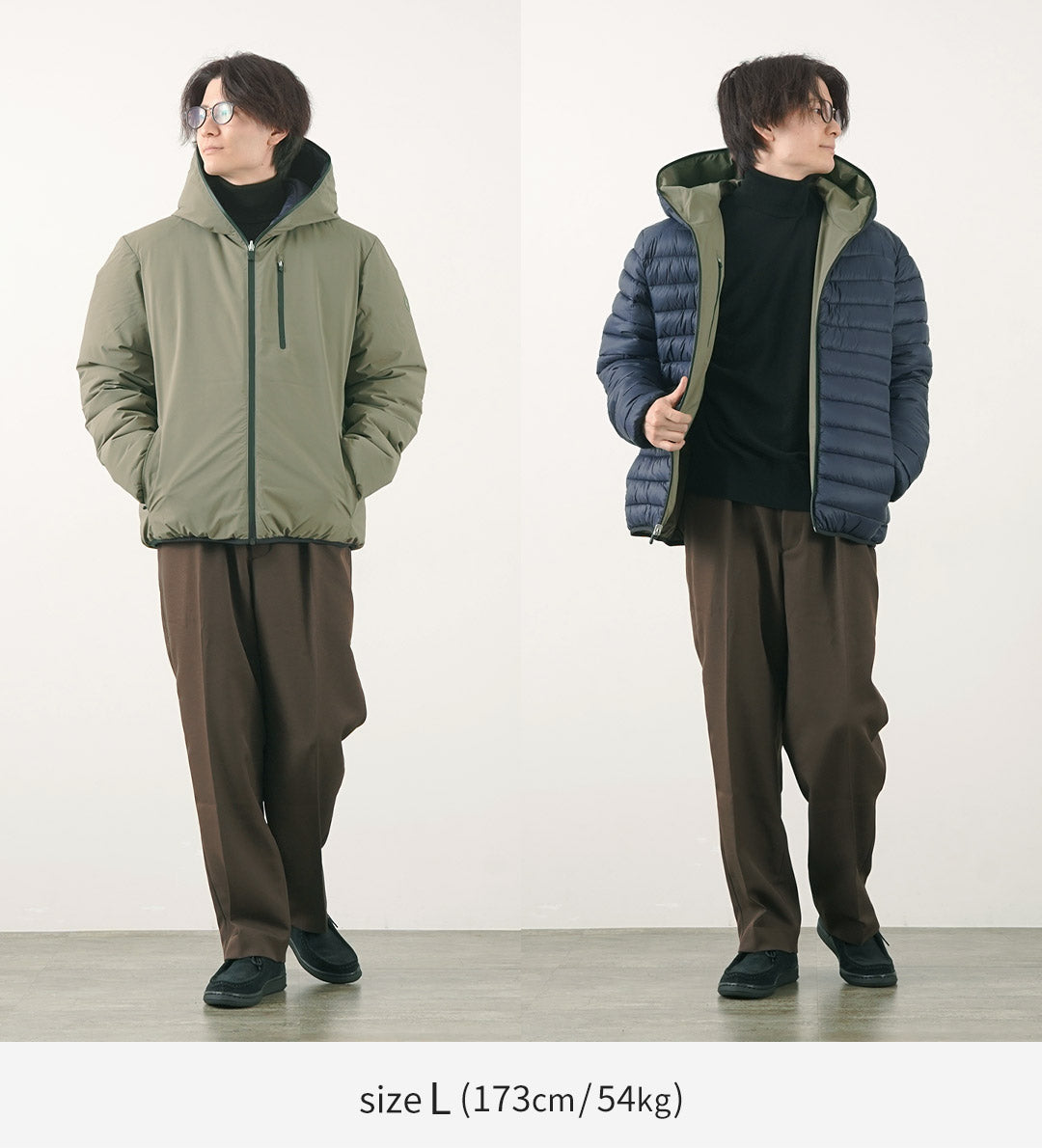 SAVE THE DUCK / Veste à capuche réversible en duvet synthétique Ezra