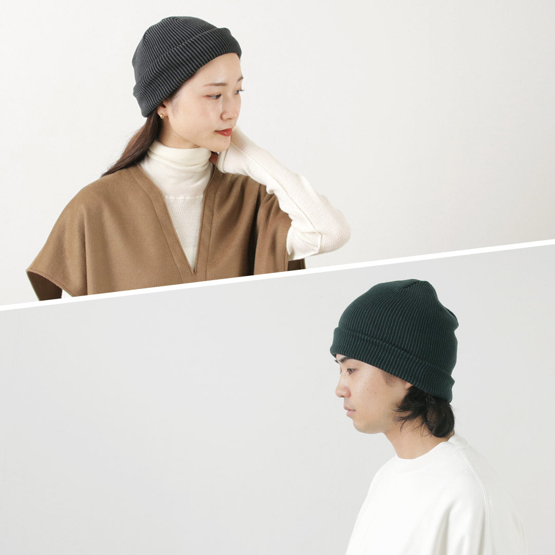 ROTOTO / Super Soft 2-way Stripe Beanie