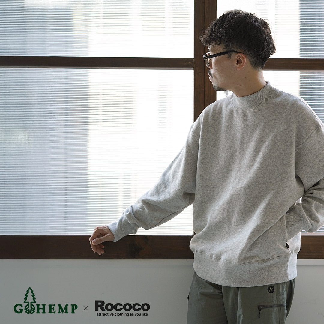 GOHEMP / Sudadera con cuello simulado