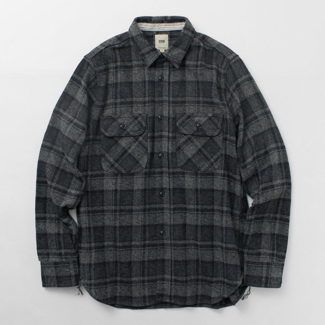 FOB FACTORY / F3497 Flannel Check Work Shirt