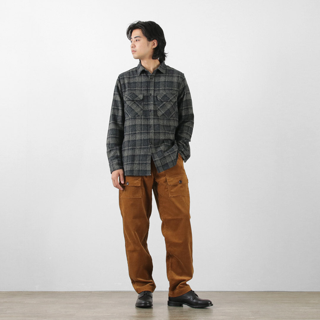 FOB FACTORY / F3497 Chemise de travail à carreaux en flanelle