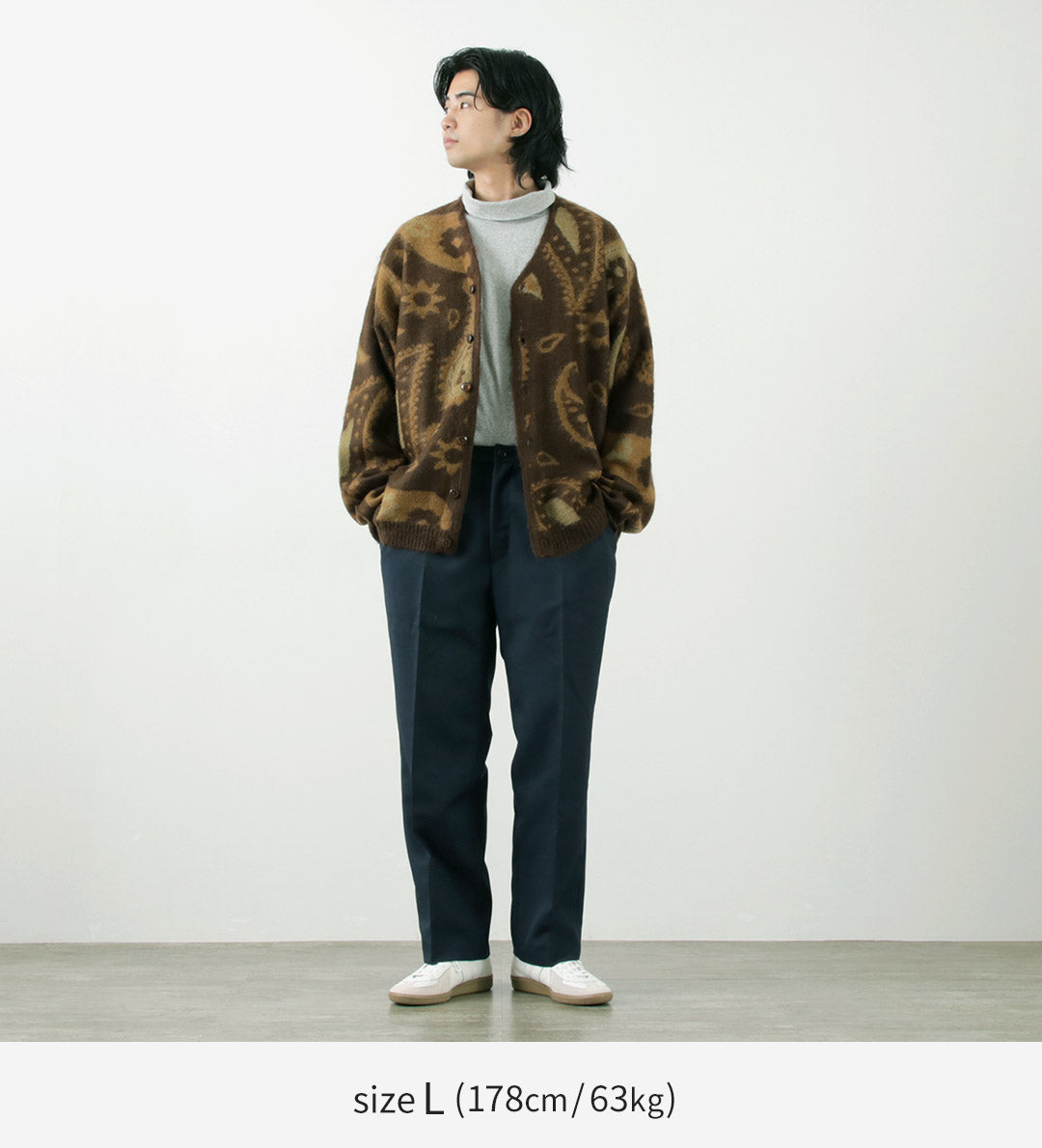 TOWNCRAFT / Vintage Pattern Shaggy Cardigan