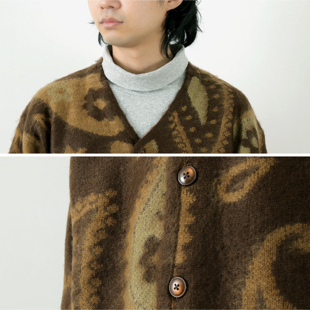 TOWNCRAFT / Vintage Pattern Shaggy Cardigan